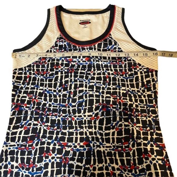 Bolle Women's Athletic Tank Open Mesh Back White Black Red Blue Size Small - Picture 8 of 10